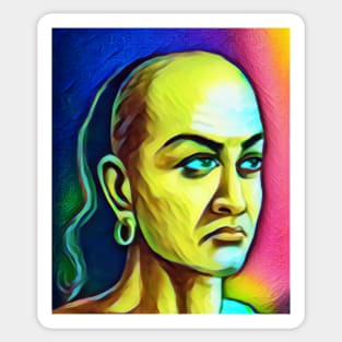 Chanakya Colourful Portrait | Chanakya Artwork 6 Sticker